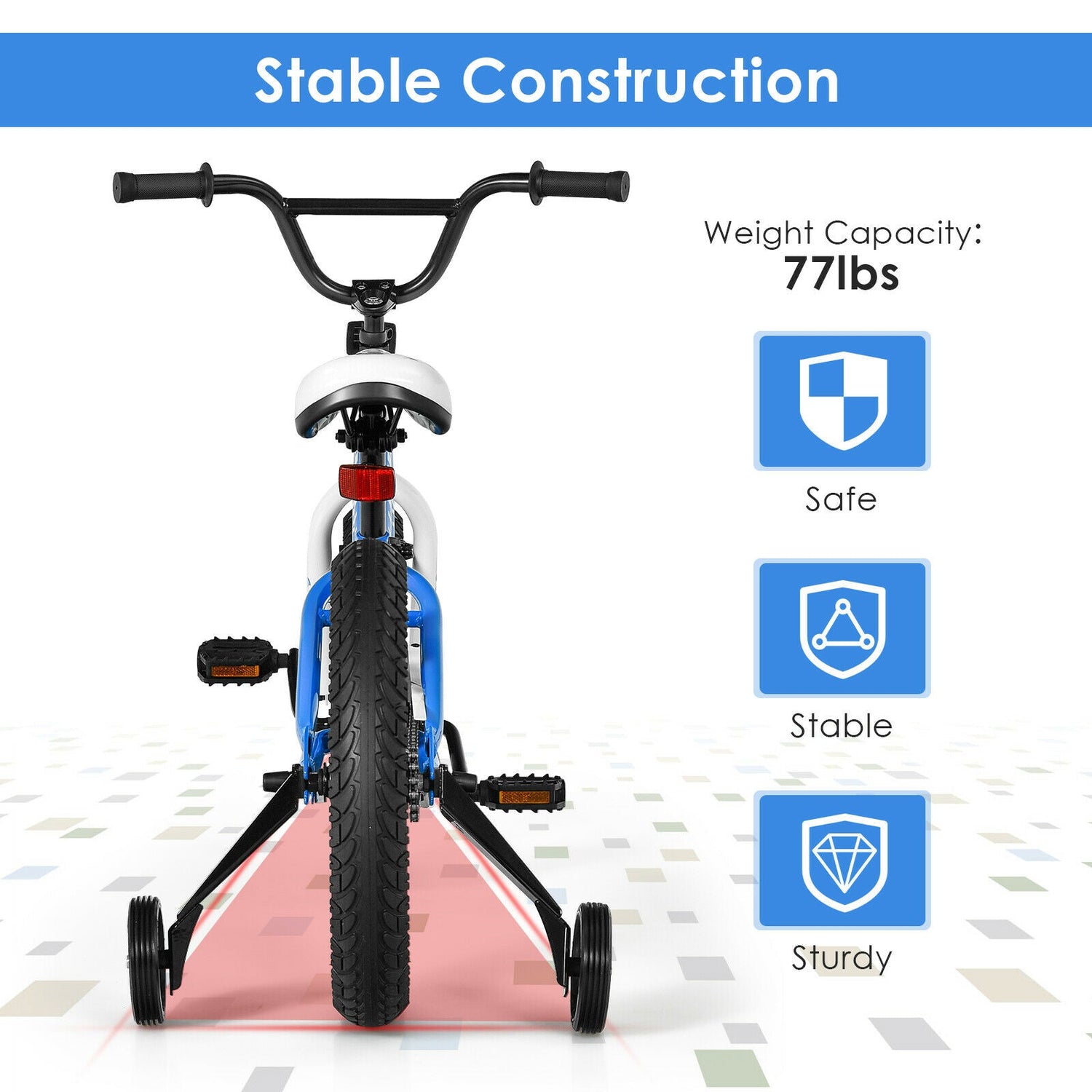 Kids Bicycle w/ Training Wheels for 5-8 Y Old childrensterritory