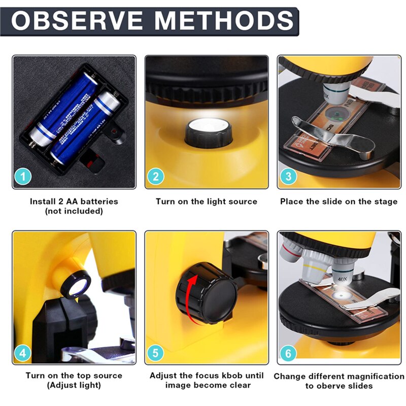 Kids Biological Microscope Kit/Educational Toy childrensterritory