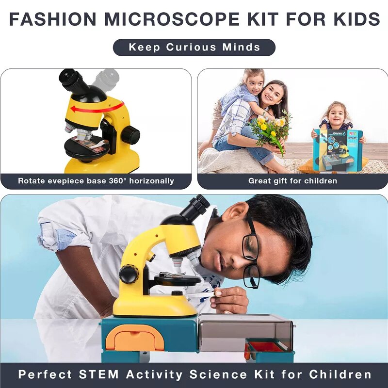 Kids Biological Microscope Kit/Educational Toy childrensterritory