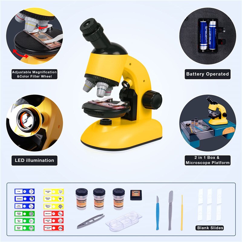 Kids Biological Microscope Kit/Educational Toy childrensterritory