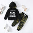 Kids Boys Black Hoodie+Camouflage Pants Suit childrensterritory