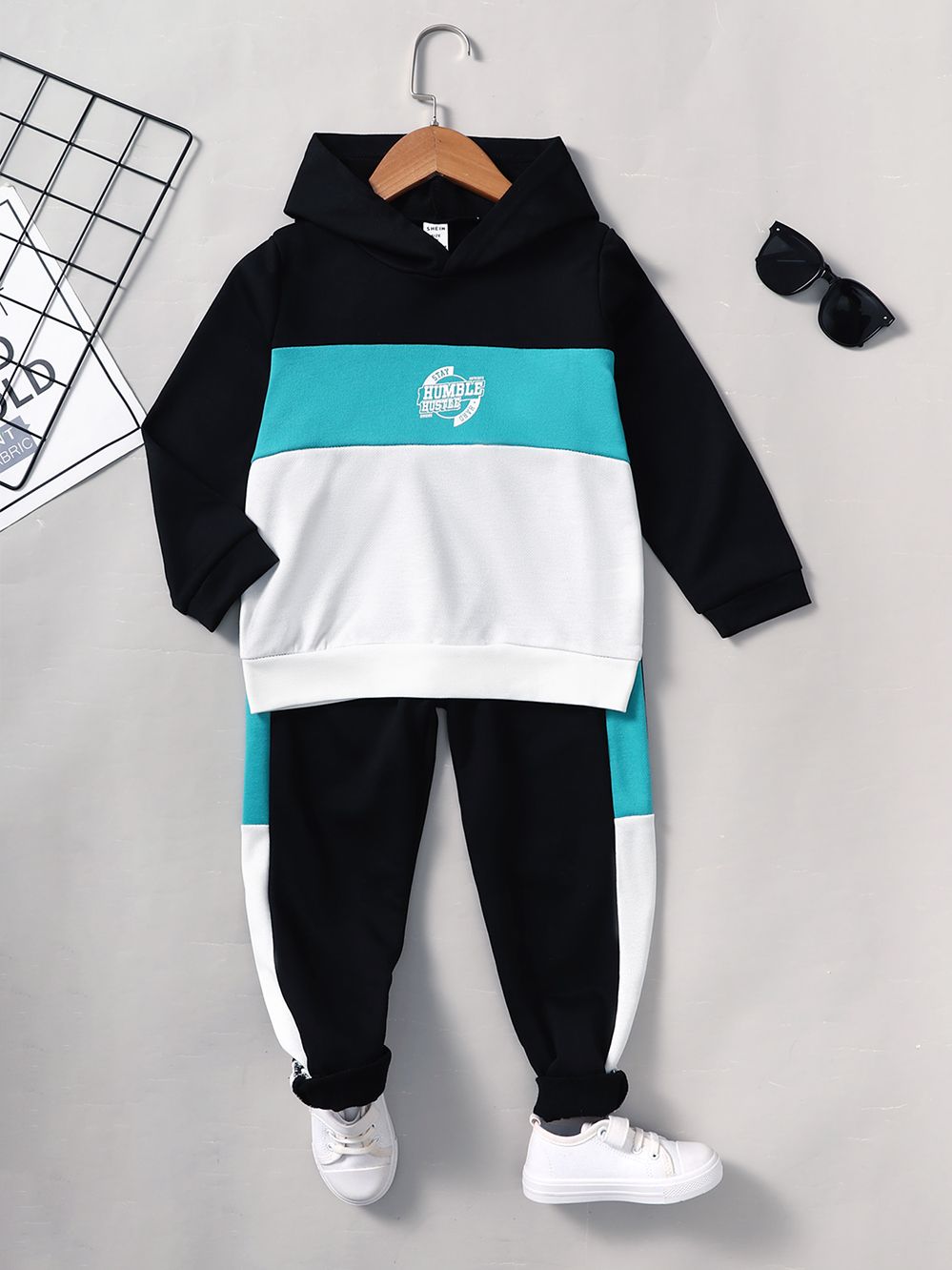 Kids Boys Blocking Hoodie with Pant Suit childrensterritory
