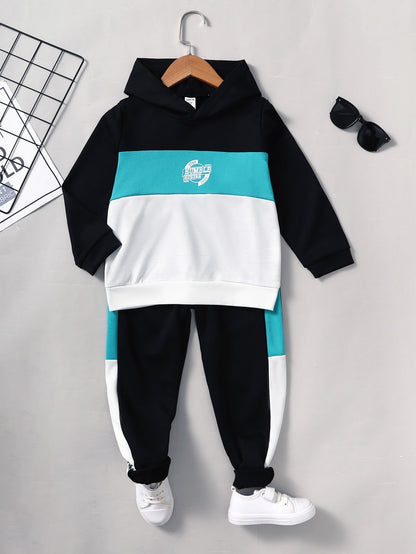 Kids Boys Blocking Hoodie with Pant Suit childrensterritory