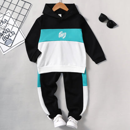 Kids Boys Blocking Hoodie with Pant Suit childrensterritory