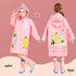 Kids Boys Girls Cartoon Print Hooded Raincoat childrensterritory