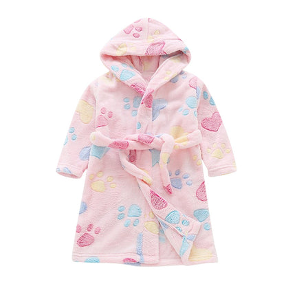 Kids Boys Girls Warm Cartoon Bathrobes/Sleepwear childrensterritory