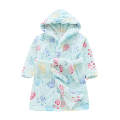 Kids Boys Girls Warm Cartoon Bathrobes/Sleepwear childrensterritory