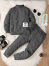 Kids Boys High Collar Top+Warm Pants 2 PCS Set childrensterritory