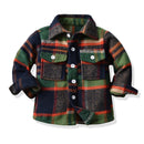 Kids Boys Long Sleeve Classic Plaid Cotton Shirts childrensterritory