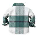 Kids Boys Long Sleeve Classic Plaid Cotton Shirts childrensterritory