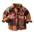 Kids Boys Long Sleeve Classic Plaid Cotton Shirts childrensterritory