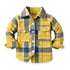 Kids Boys Long Sleeve Classic Plaid Cotton Shirts childrensterritory