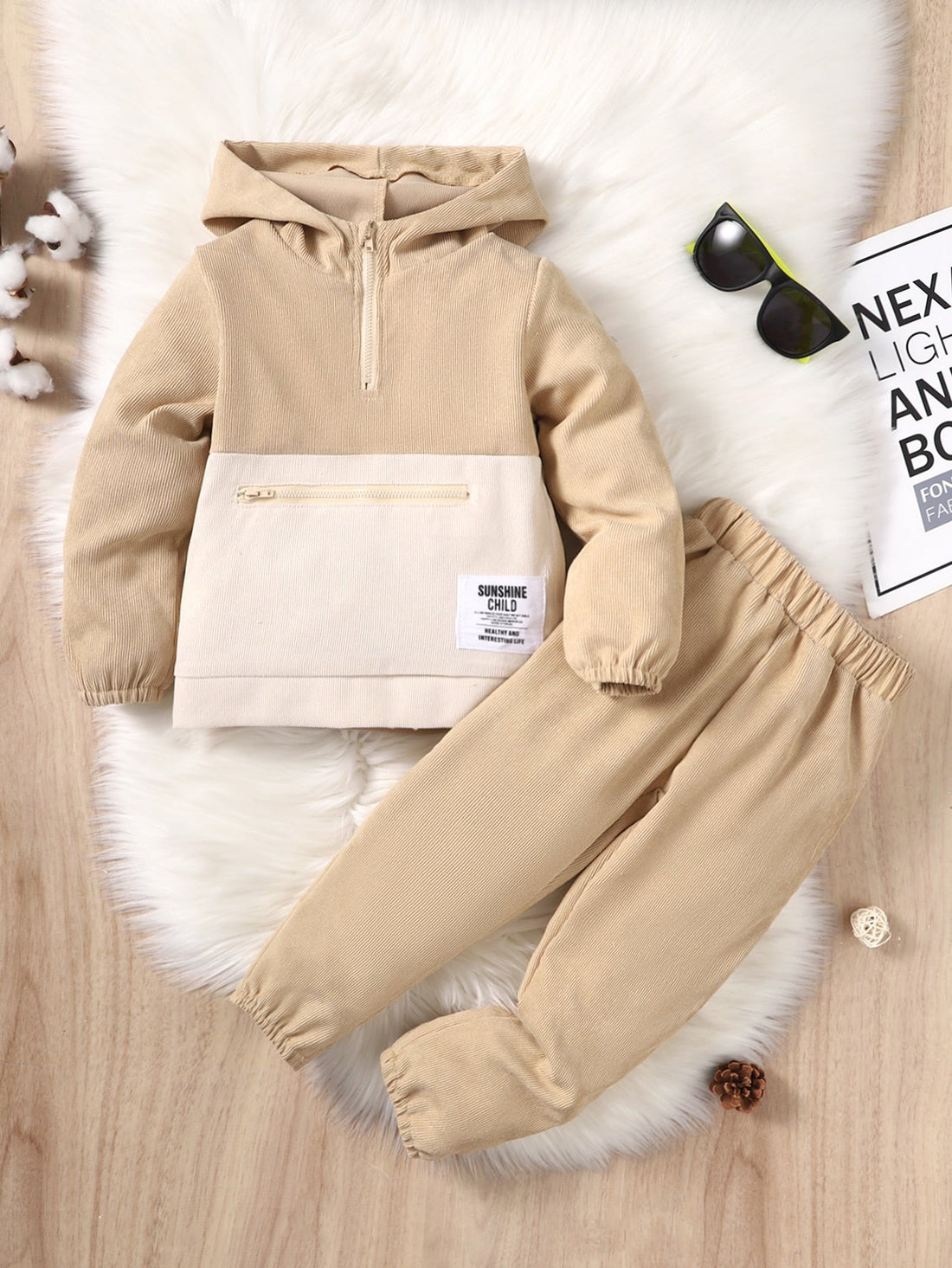 Kids Boys Long Sleeve Hooded Sports Suit Set childrensterritory
