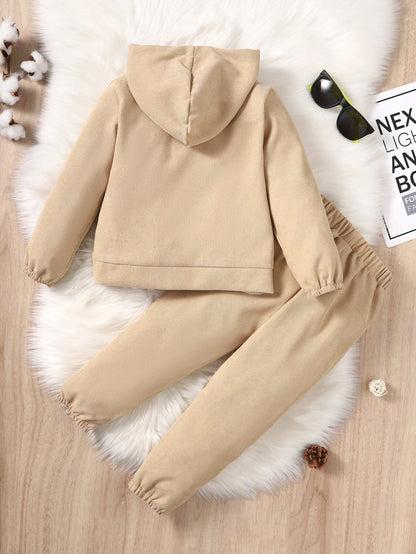 Kids Boys Long Sleeve Hooded Sports Suit Set childrensterritory