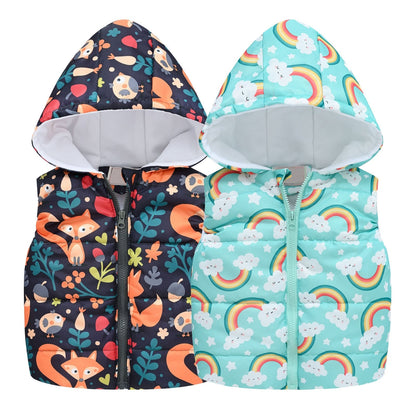 Kids Boys/Girls Cartoon Print Sleeveless Vest childrensterritory