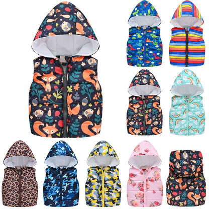 Kids Boys/Girls Cartoon Print Sleeveless Vest childrensterritory