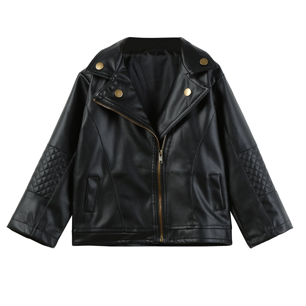 Kids Boys/Girls Stylish Short Leather Jacket/Coat childrensterritory