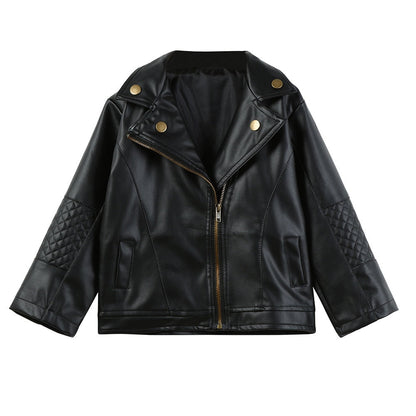 Kids Boys/Girls Stylish Short Leather Jacket/Coat childrensterritory