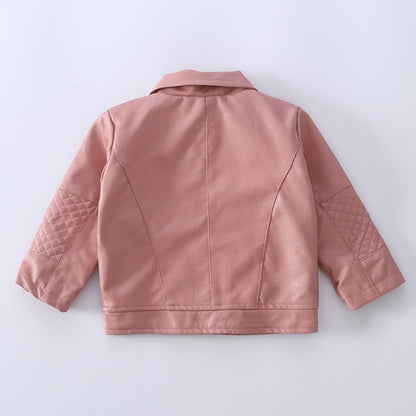 Kids Boys/Girls Stylish Short Leather Jacket/Coat childrensterritory