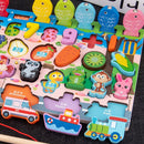 Kids Busy Board/Montessori Wooden Math Puzzle Toys childrensterritory