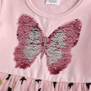 Kids Butterfly Sequins Princess Party Dress for Girls childrensterritory