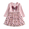 Kids Butterfly Sequins Princess Party Dress for Girls childrensterritory