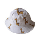 Kids Cartoon Giraffe Print Bucket Hats/Beach Hat childrensterritory