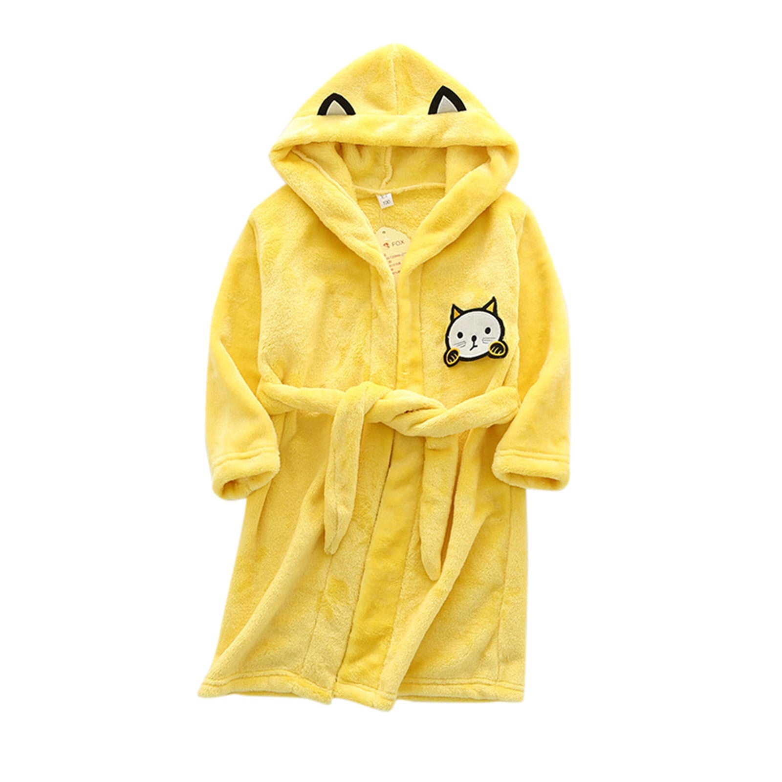 Kids Cute Cartoon Pattern Hooded Robes/Flannel Night-Robe childrensterritory