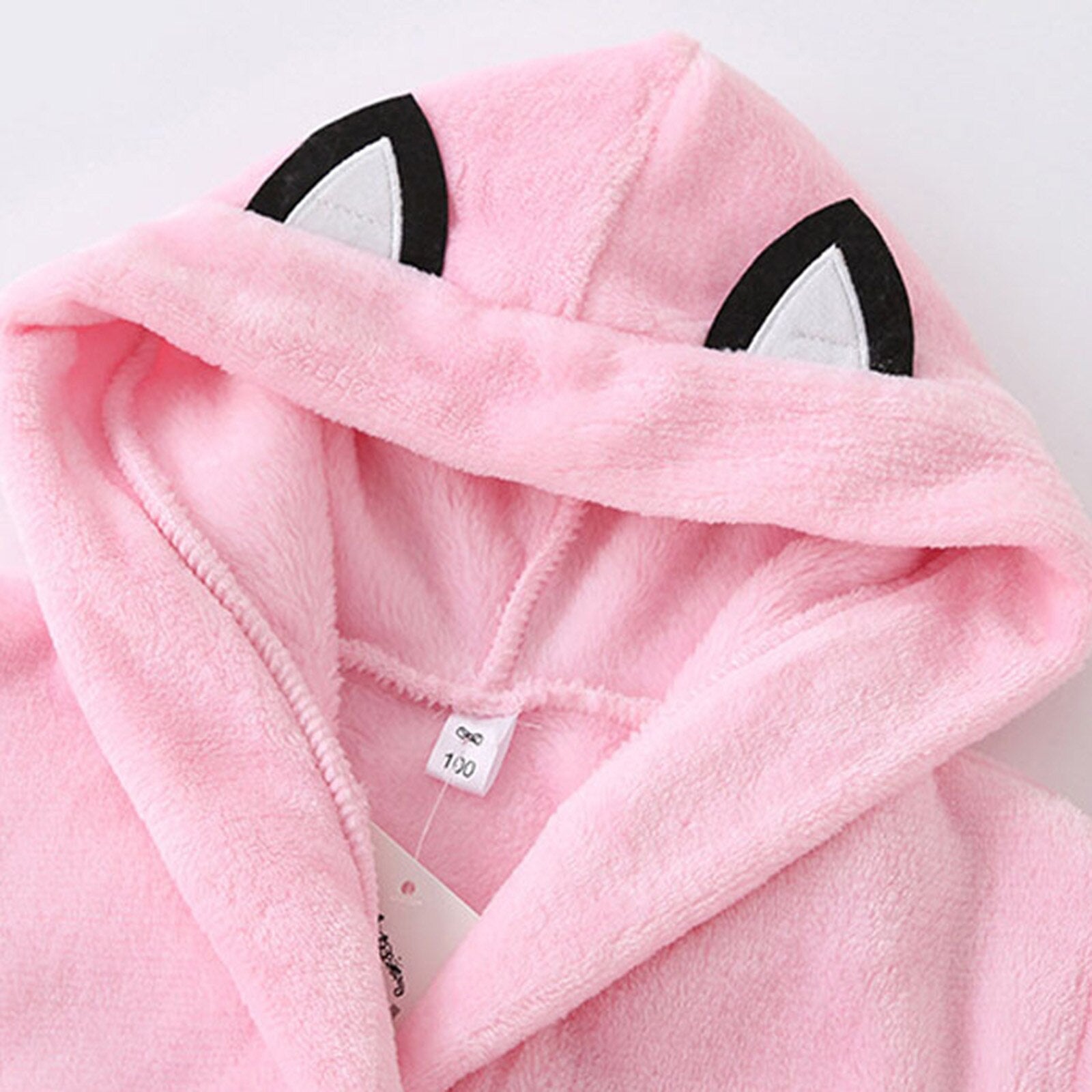 Kids Cute Cartoon Pattern Hooded Robes/Flannel Night-Robe childrensterritory