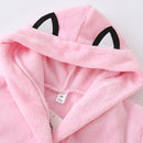 Kids Cute Cartoon Pattern Hooded Robes/Flannel Night-Robe childrensterritory