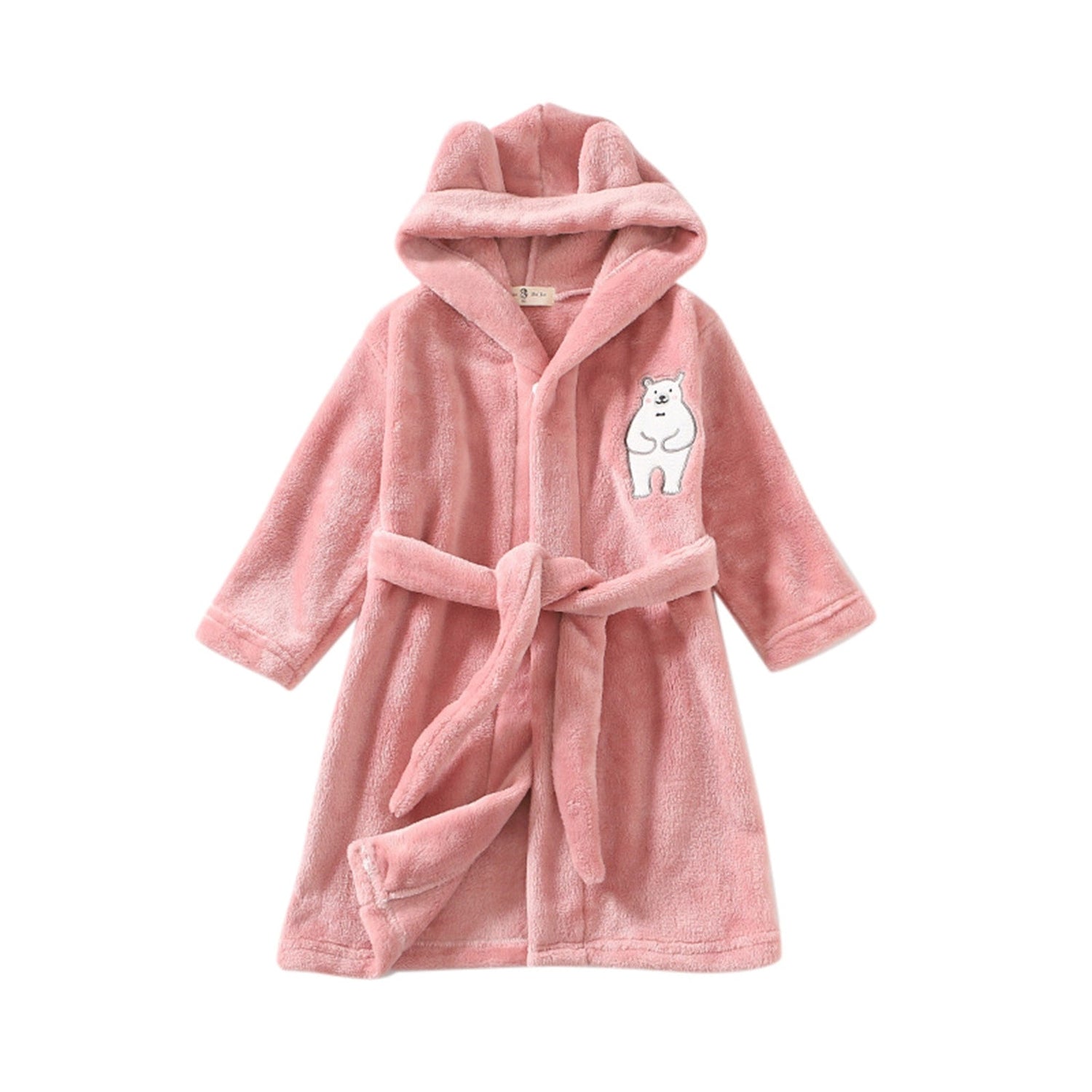 Kids Cute Cartoon Pattern Hooded Robes/Flannel Night-Robe childrensterritory