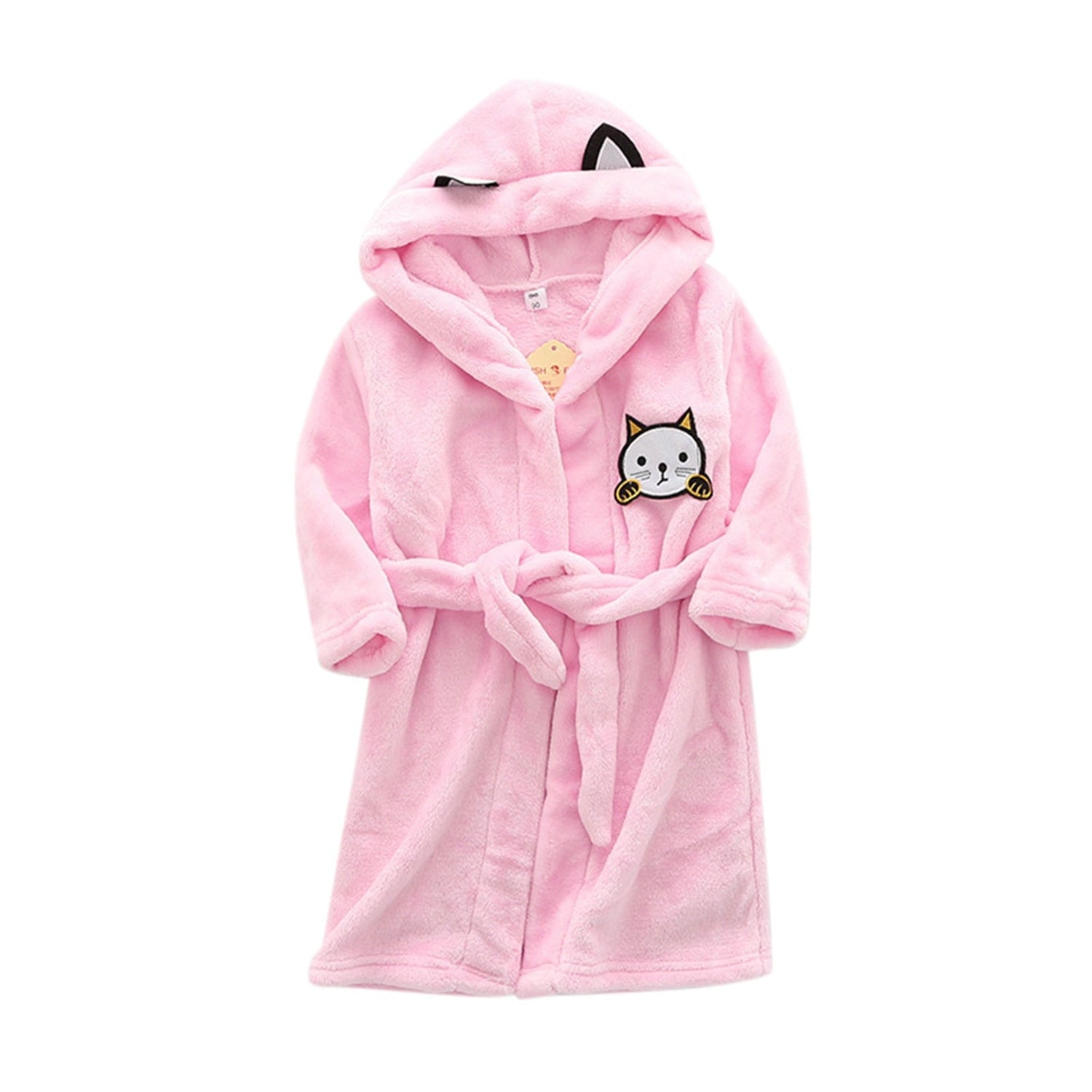 Kids Cute Cartoon Pattern Hooded Robes/Flannel Night-Robe childrensterritory