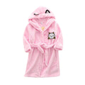 Kids Cute Cartoon Pattern Hooded Robes/Flannel Night-Robe childrensterritory