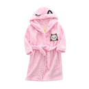Kids Cute Cartoon Pattern Hooded Robes/Flannel Night-Robe childrensterritory