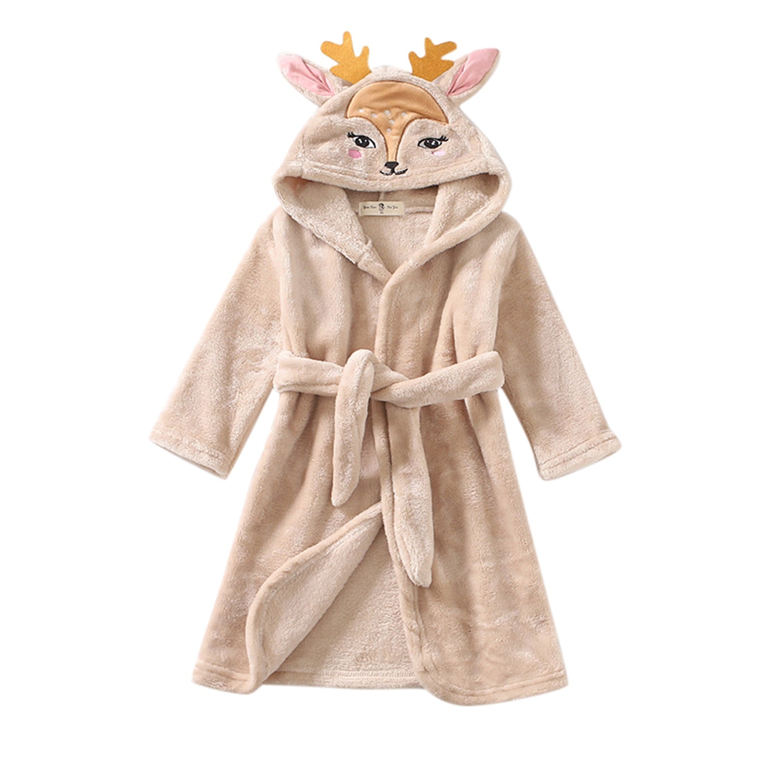 Kids Cute Cartoon Pattern Hooded Robes/Flannel Night-Robe childrensterritory