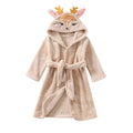 Kids Cute Cartoon Pattern Hooded Robes/Flannel Night-Robe childrensterritory