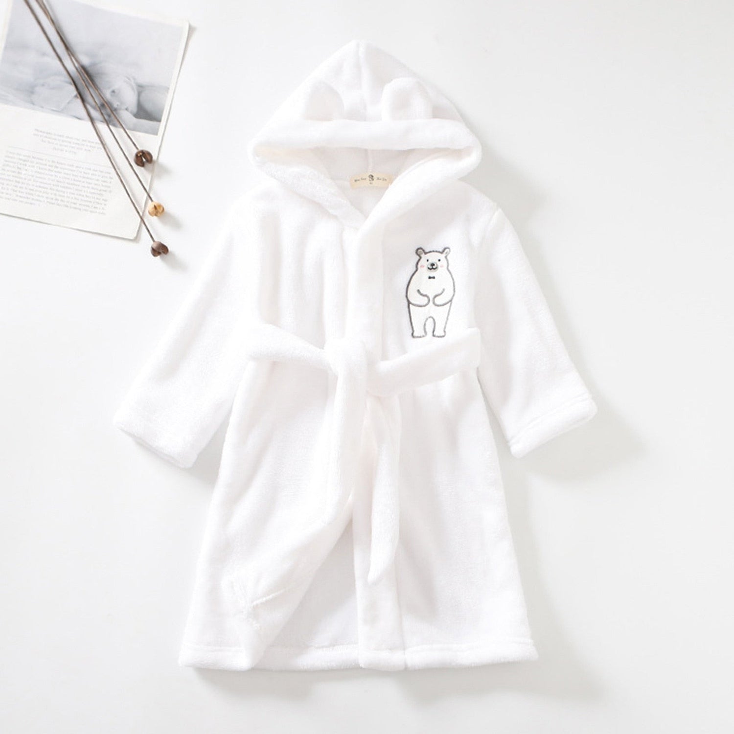 Kids Cute Cartoon Pattern Hooded Robes/Flannel Night-Robe childrensterritory