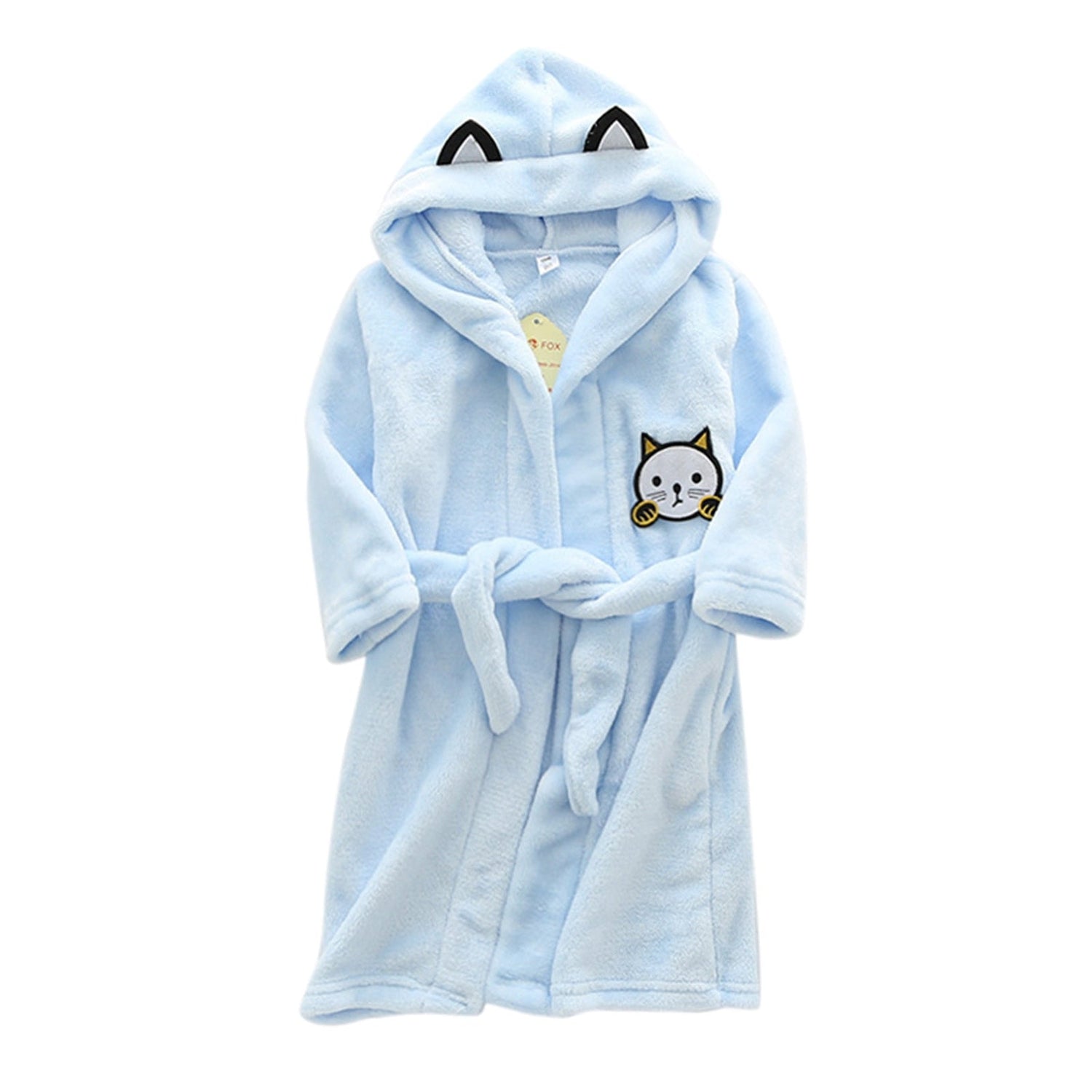 Kids Cute Cartoon Pattern Hooded Robes/Flannel Night-Robe childrensterritory