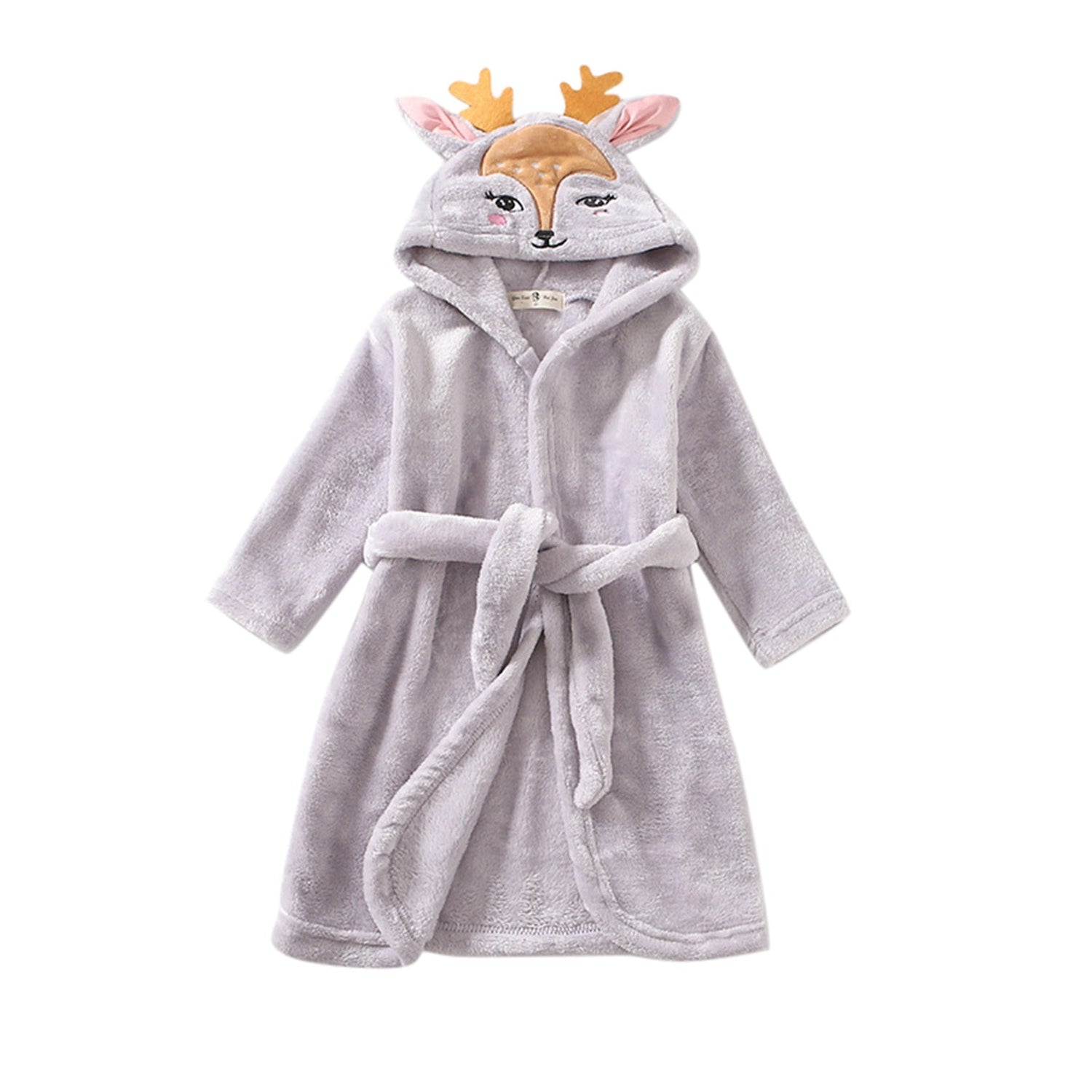 Kids Cute Cartoon Pattern Hooded Robes/Flannel Night-Robe childrensterritory