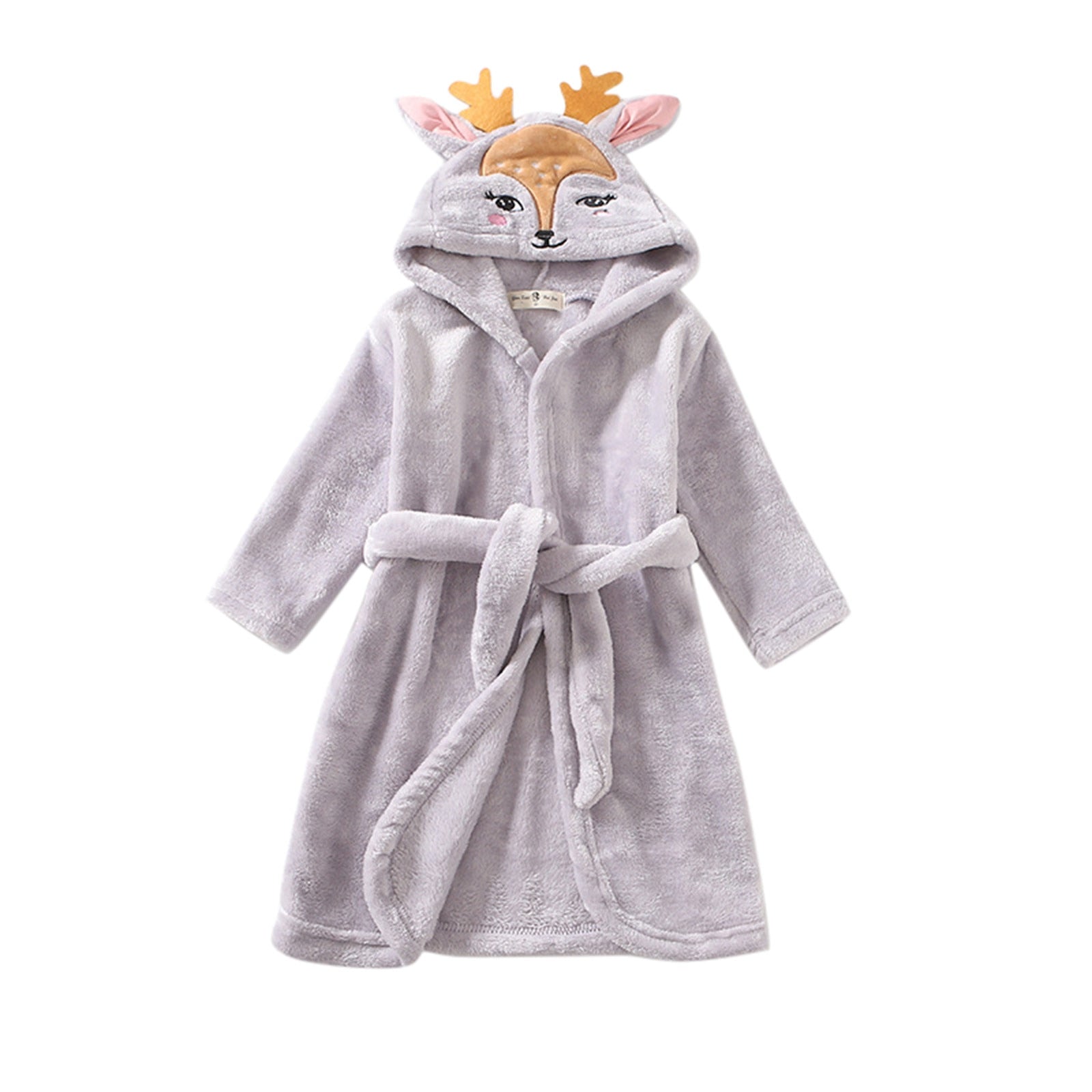 Kids Cute Cartoon Pattern Hooded Robes/Flannel Night-Robe childrensterritory