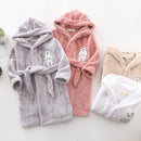 Kids Cute Cartoon Pattern Hooded Robes/Flannel Night-Robe childrensterritory