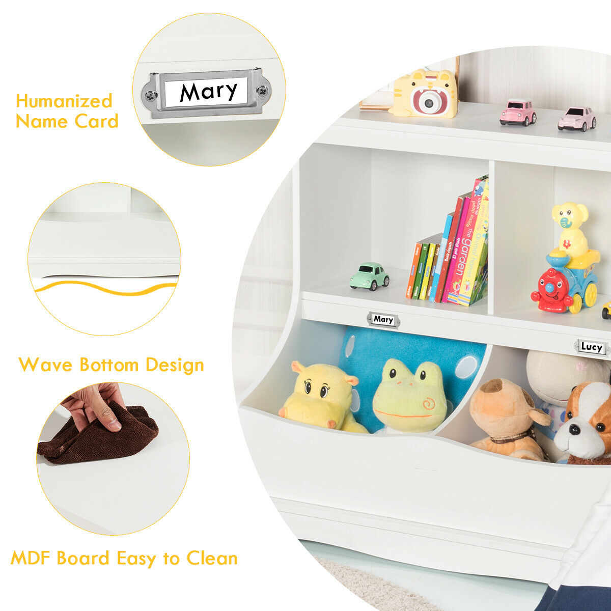 Kids Floor Cabinet Multi-Functional Bookcase childrensterritory