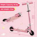 Kids Folding & Adjustable Kick Scooter w/Flashing Wheels childrensterritory
