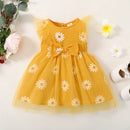 Kids Girl Flowers Print Summer Party Dresses childrensterritory
