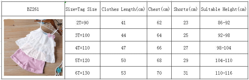 Kids Girls 2Pcs Cotton Outfit Set for Summer childrensterritory