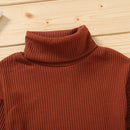 Kids Girls 2Pcs Turtleneck Knitwear & Pleated Skirt Set childrensterritory