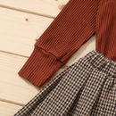 Kids Girls 2Pcs Turtleneck Knitwear & Pleated Skirt Set childrensterritory