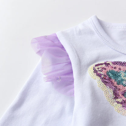 Kids Girls Butterfly Sequins Princess Dress childrensterritory