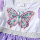 Kids Girls Butterfly Sequins Princess Dress childrensterritory
