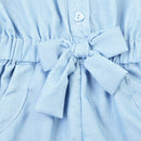 Kids Girls Denim Blue Cotton Romper childrensterritory
